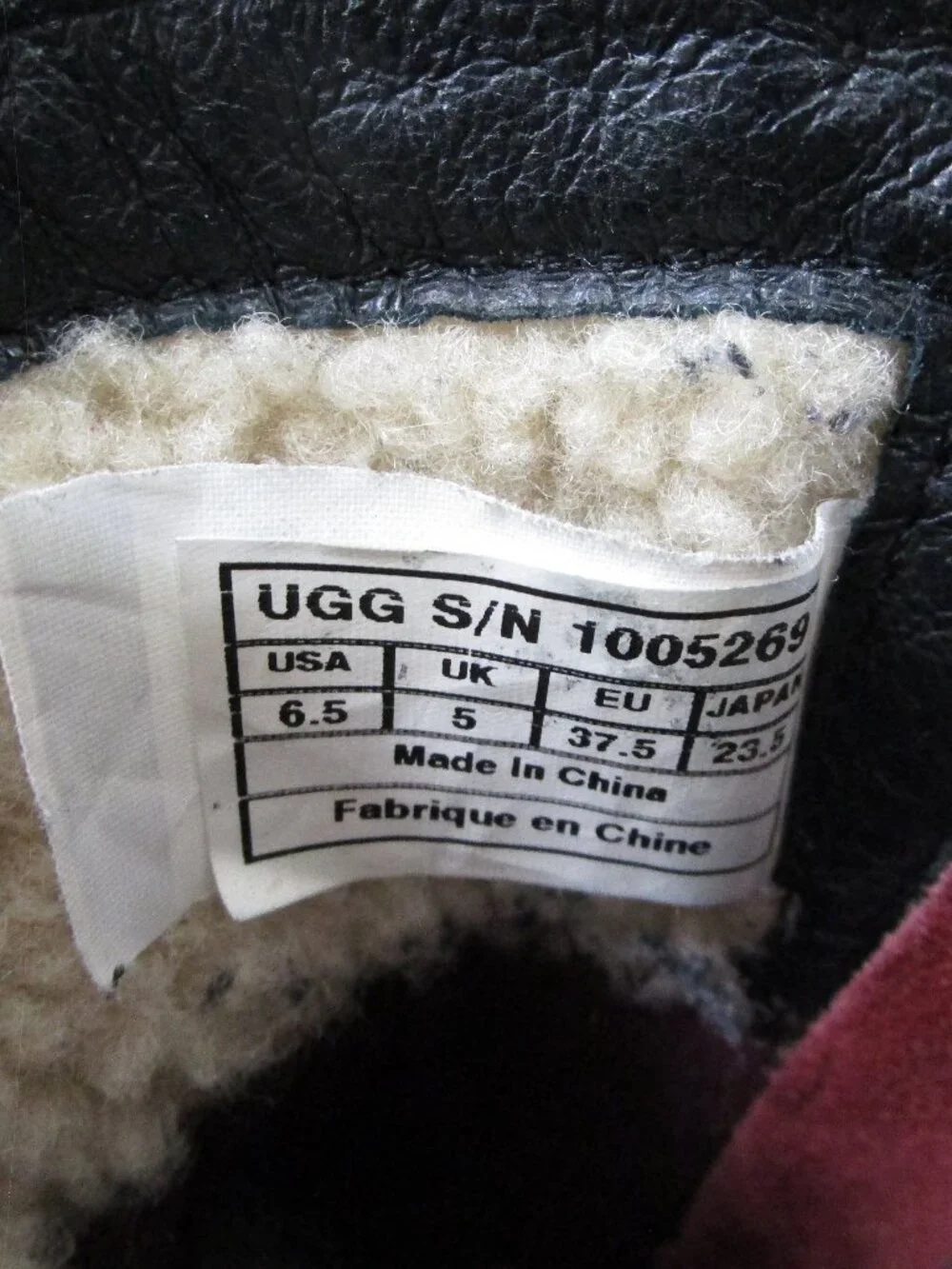 Ugg Womens Waterproof Simmens Black Leather Mid Calf Zip Up Boots Size 6.5